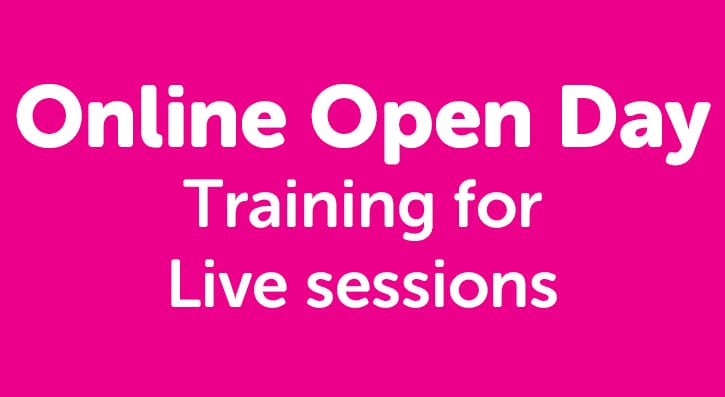 To facilitate the upcoming online open day live sessions, those involved will need to be familiar with Microsoft Teams Live Event. 